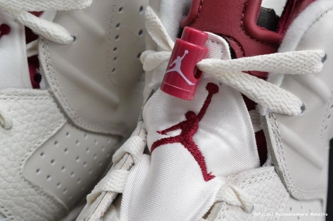 Official Maikesneakers Air Maroon white 6 Jordan 384664-116 Retro 0629